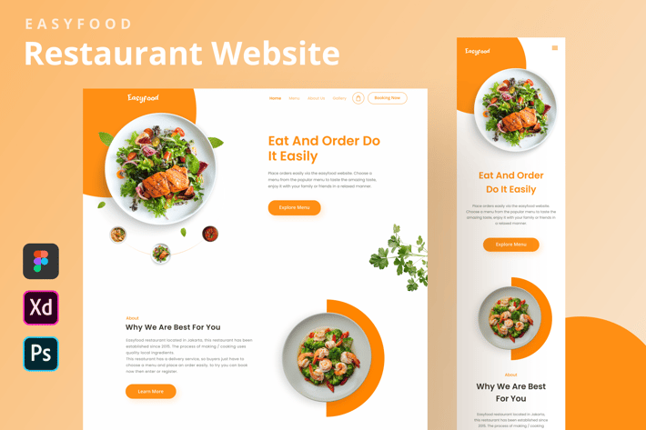 Easyfood - Restaurant Website Homepage