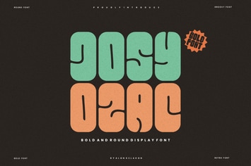 Josyozac - Round Typeface Font