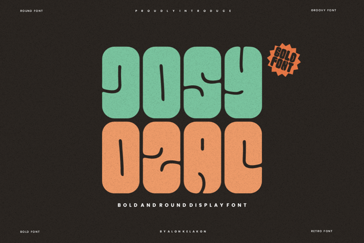 Josyozac - Round Typeface Font
