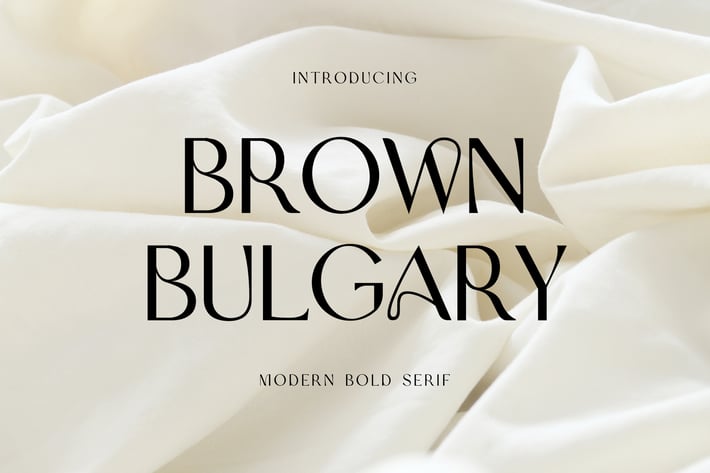 Brown Bulgary Modern Serif Font