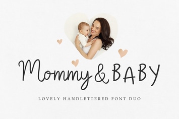 Mommy and Baby Font Duo