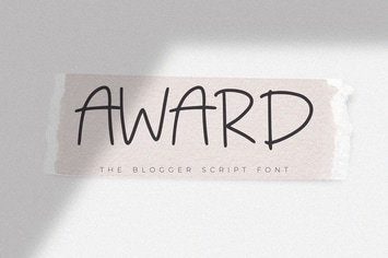 Award - The Blogger Script Font