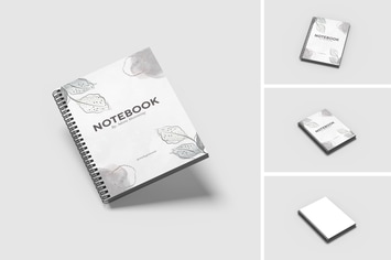 A4 Spiral Notebook Mockup V.3