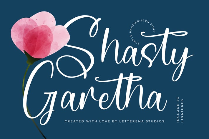 Shasty Garetha  Simple Handwritten Font