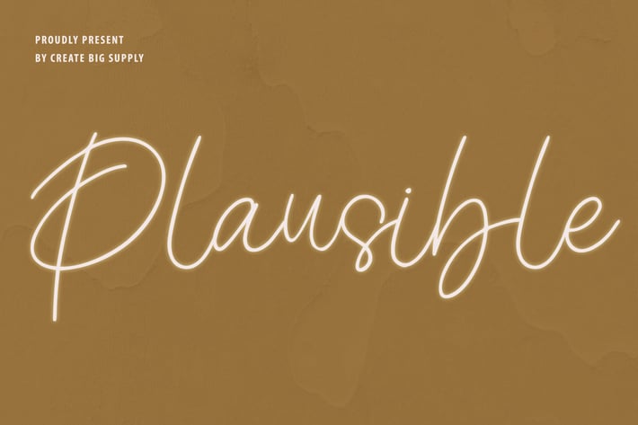 Plausible Chic Handwritten Calligraphy Font