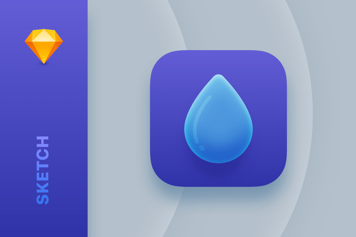 Droplet — Modern iOS Sketch App Icon