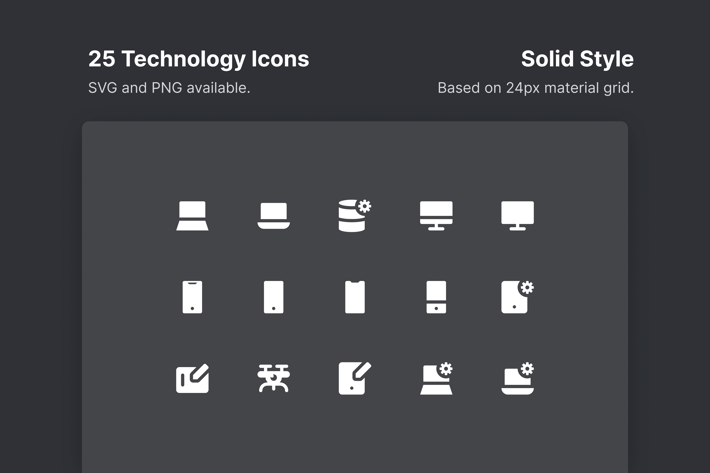 Technology Icons - Solid Style