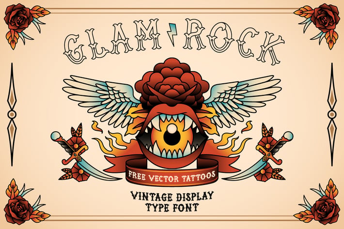 Glam Rock Vintage Font