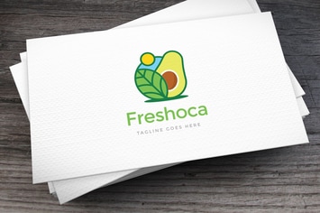 Freshoca Avocado Logo Template