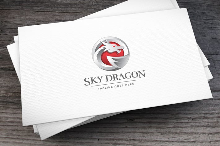 Sky Dragon Logo Template