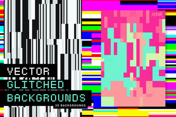 Vector Glitched Backgrounds