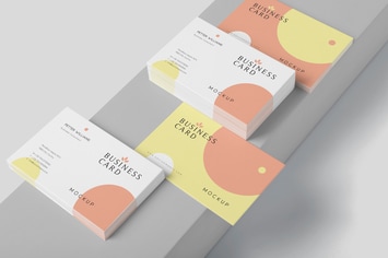 Modern Business Card Stack Mockups