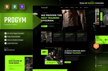 Progym - Personal Trainers & Fitness HTML Template