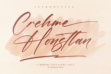 Crehme Honstlan Modern Signature Font
