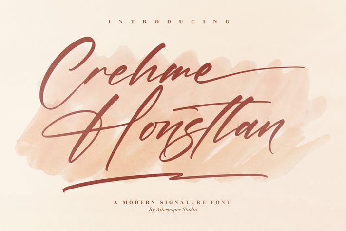 Crehme Honstlan Modern Signature Font