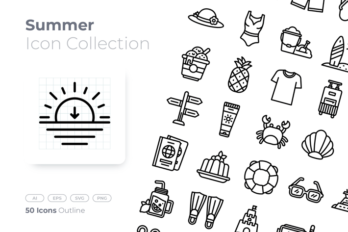 Summer Outline Icon