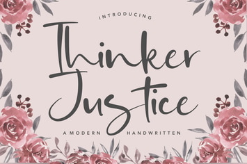 Thinker Justice - Modern Handwritten Logo Font.