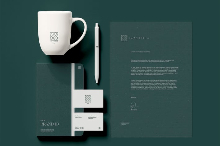 Office Stationery Set Mockup