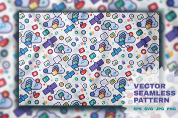 Global Technology Seamless Pattern