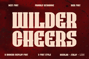 Wilder Cheers - Modern Font