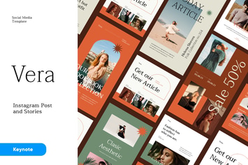Vera - Instagram Post and Stories Keynote Template