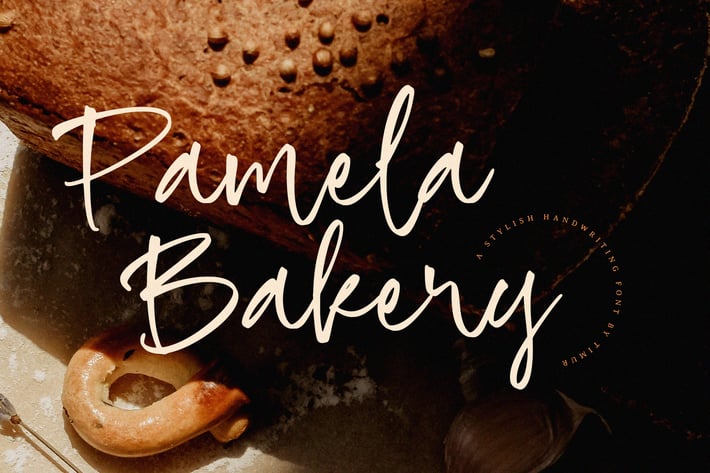 Pamela Bakery – Stylish Handwriting Script Font TT