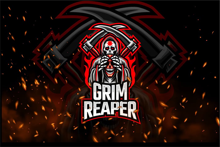 Grim Reaper E-Sport and Sport Logo Template