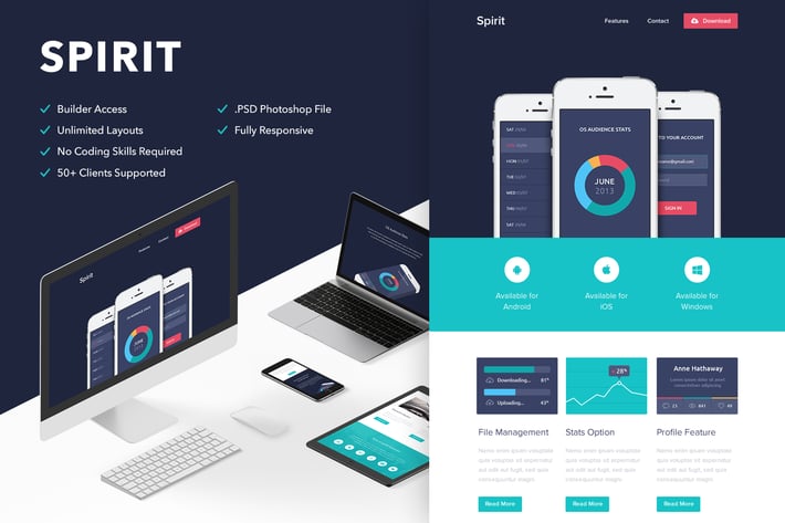 Spirit - Video Email (optional) + Themebuilder