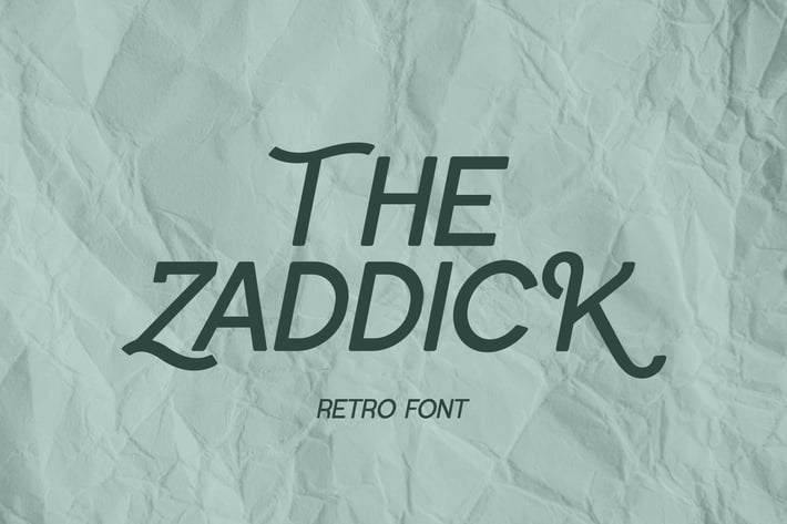 The Zaddick Retro Sans Serif Font