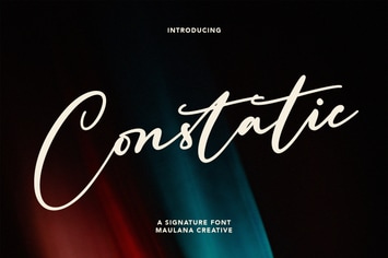 Constatic Signature Font