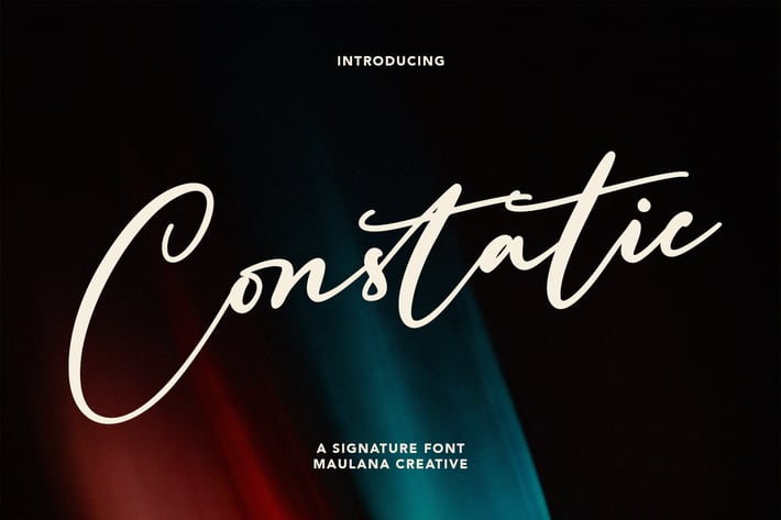 Constatic Signature Font