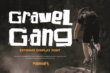Gravel Gang - sporty font