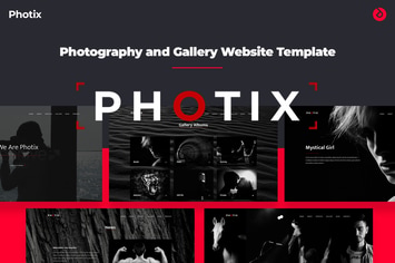 Photography and Gallery Website Template - Photix
