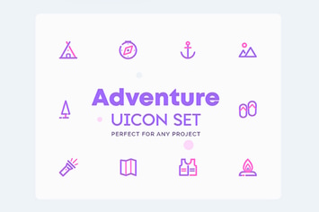 UICON - Adventure, Camping Icons Set