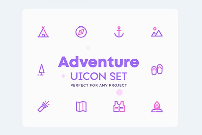 UICON - Adventure, Camping Icons Set