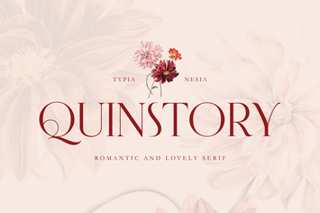 Quinstory - Romantic Beauty Lovely Serif Font