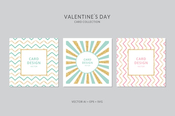 Sparkling Square Vector Card Set