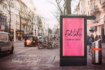 City Light Board Poster Mockup 23