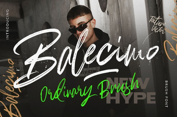 Balecimo - Ordinary Brush Font Logotype