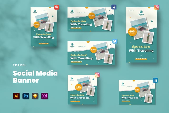 Travel Social Media Set