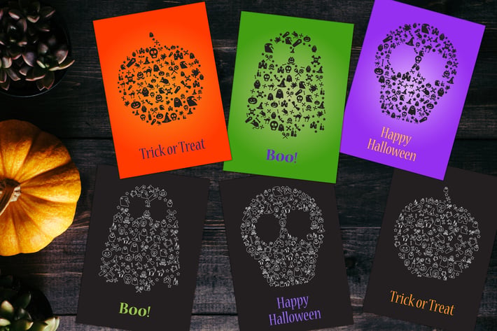 Happy Halloween Silhouettes Set