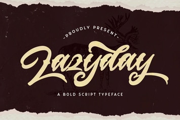 Lazyday - Bold Script Font