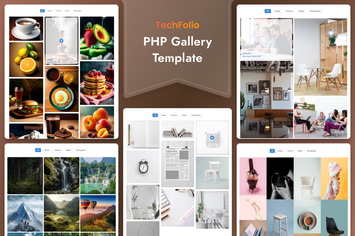 TechFolio - PHP & Tailwind CSS Portfolio Template