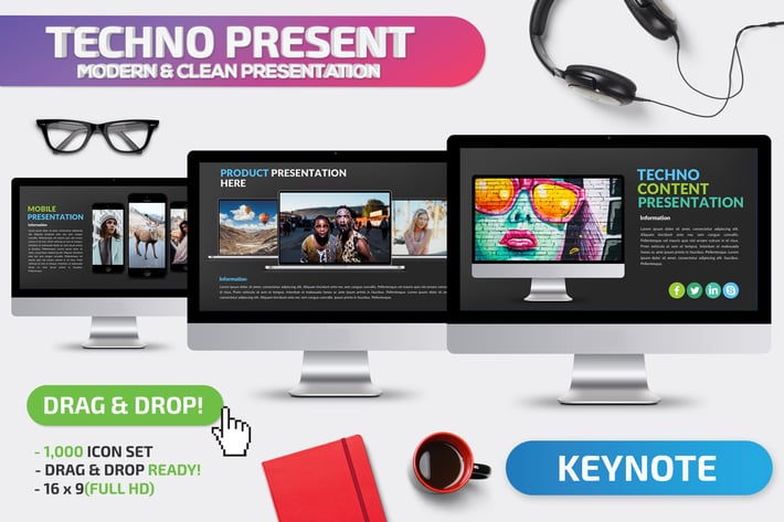 Techno Keynote Presentation Template