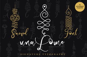 Unalome Sacred Font