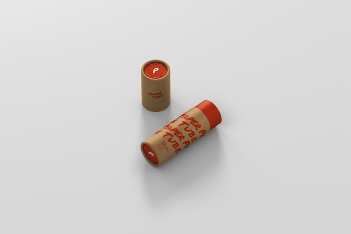 Paper Tube Mockup - Slim Short Size