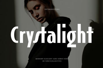 Crystalight - Feminine Retro Art Deco Bold Sans