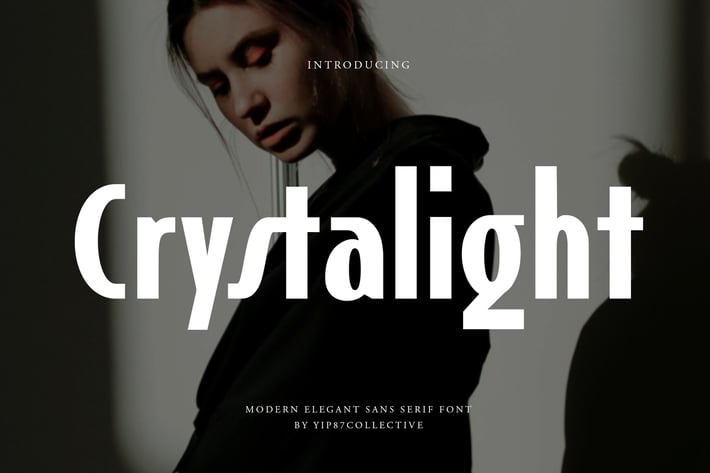 Crystalight - Feminine Retro Art Deco Bold Sans