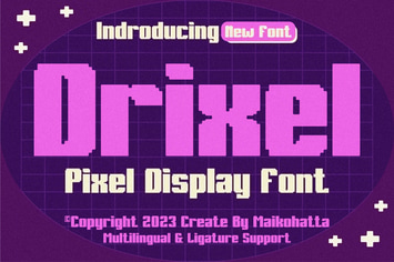 Drixel - Pixel Display Font