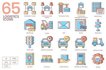 65 Logistics Icons